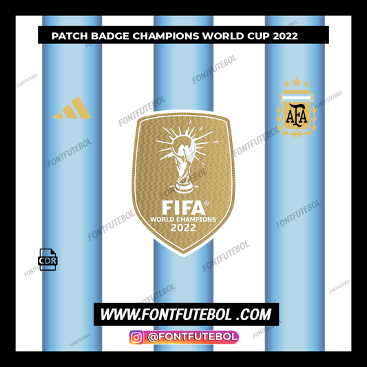 PATCH BADGE CHAMPIONS WORLD CUP 2022  VECTOR