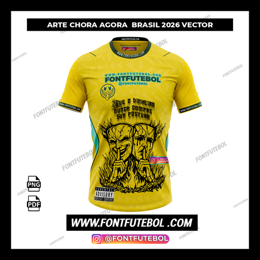 ARTE CHORA AGORA BRASIL 2026 VECTOR