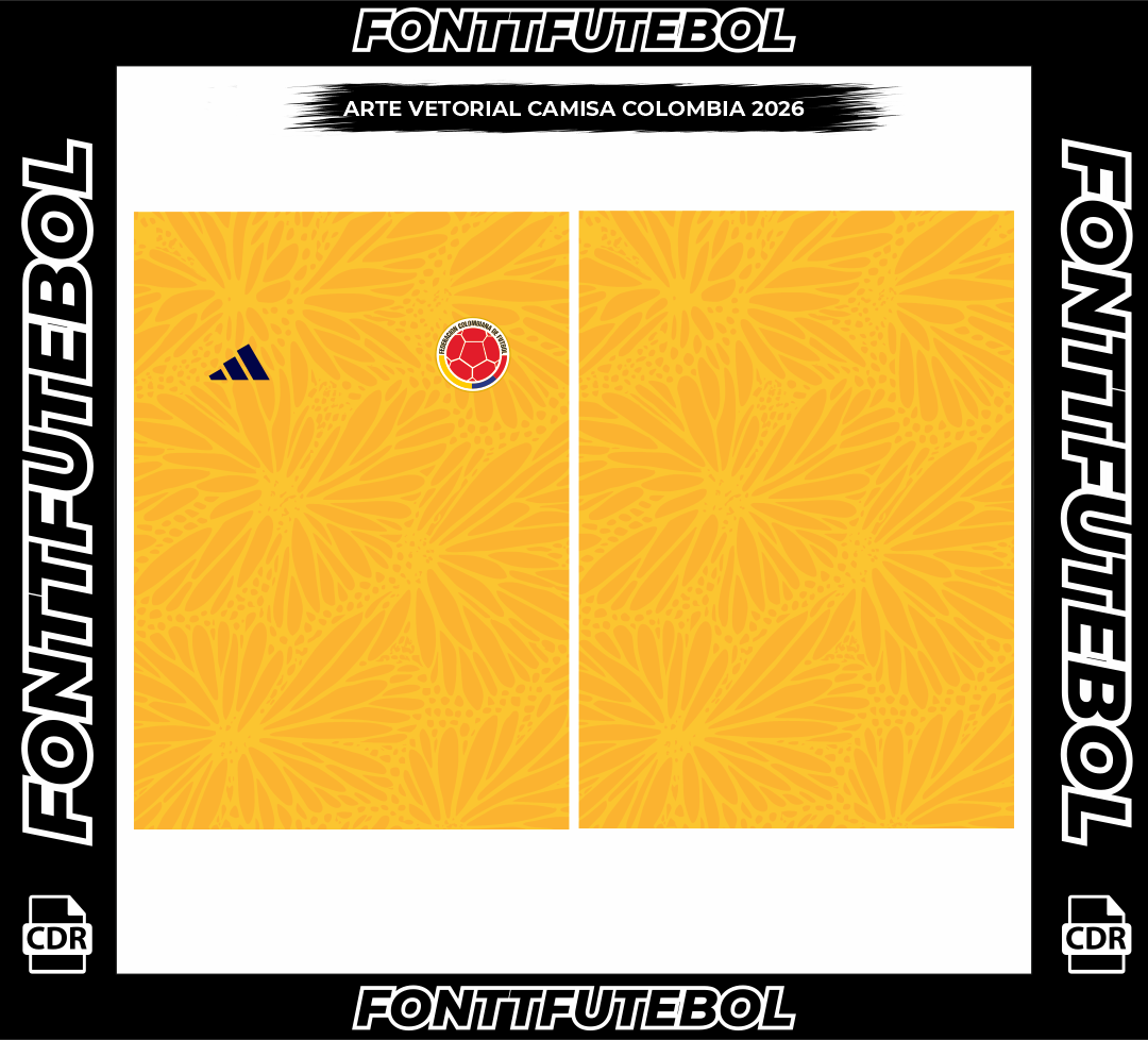 ARTE VETORIAL CAMISA COLOMBIA 2026