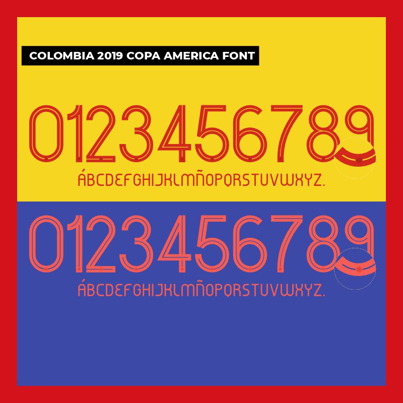 COLOMBIA 2019 COPA AMERICA FONT