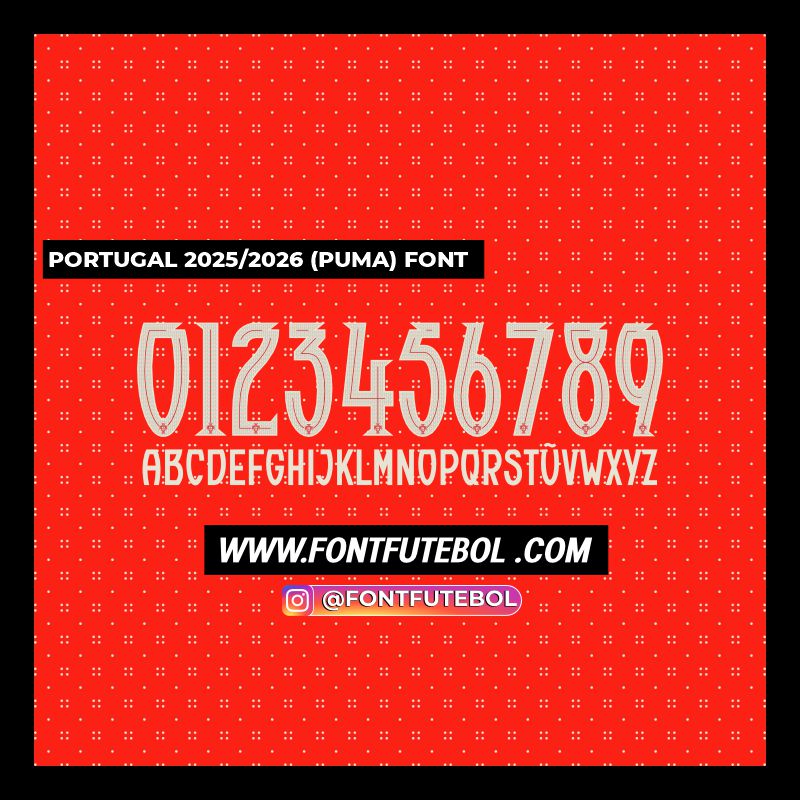 PORTUGAL 2025 2026 PUMA FONT FONTFUTEBOL portugal-2025-2026-puma-font-fontfutebol