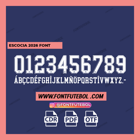 ESCOCIA 2026 WORLD CUP FONT