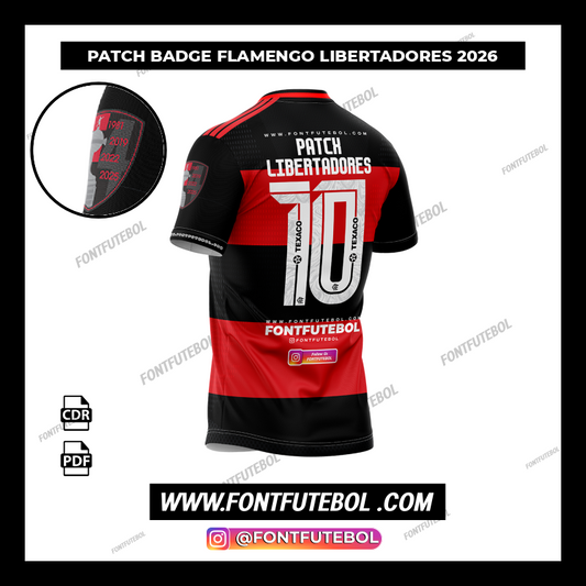 PATCH BADGE FLAMENGO LIBERTADORES 2026 VECTOR
