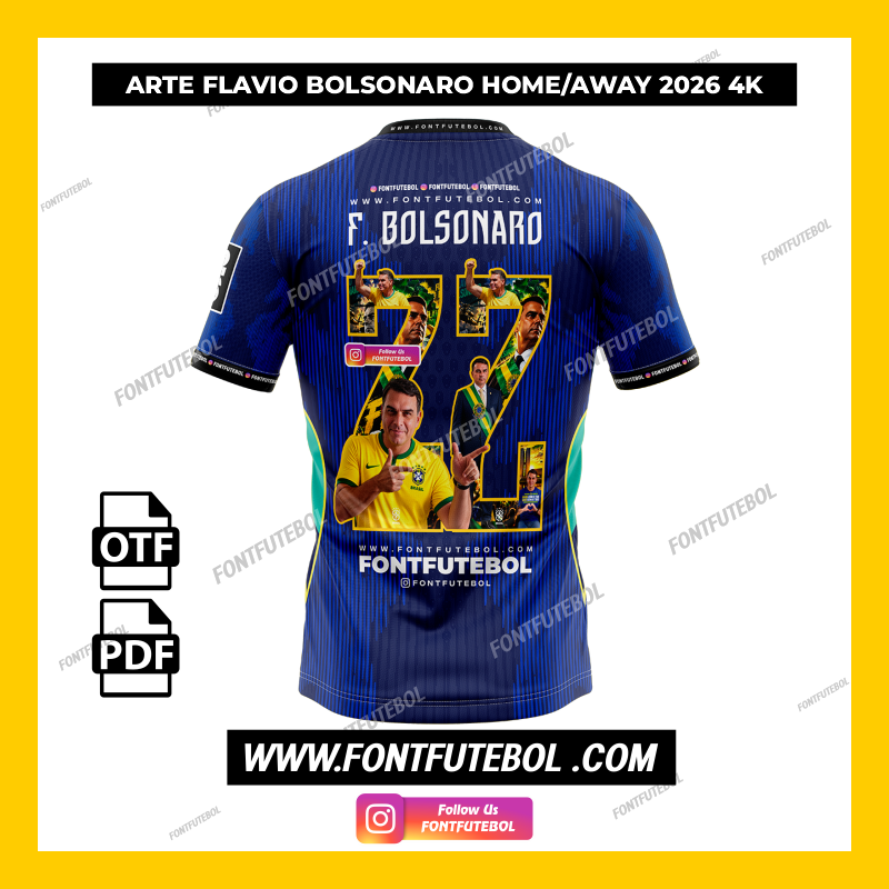 ARTE FLAVIO BOLSONARO HOME/AWAY 2026 4K