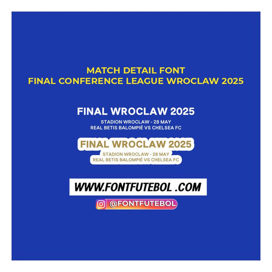 Match Detail Date on Shirt Vector Final Europa Conference League Real Betis vs Chelsea Final Wroclaw 2025