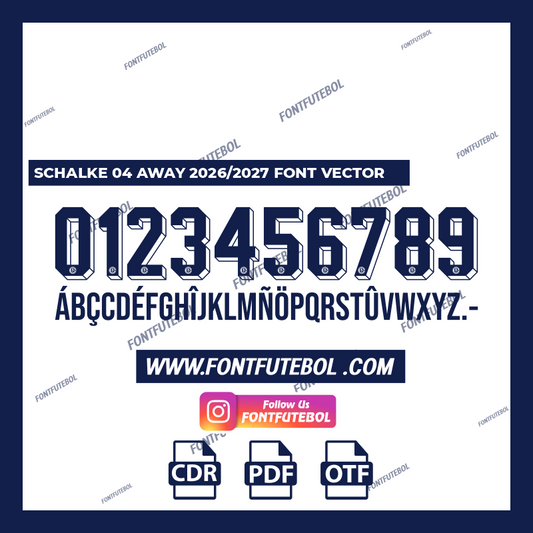 SCHALKE 04 AWAY 2026/2027 FONT VECTOR