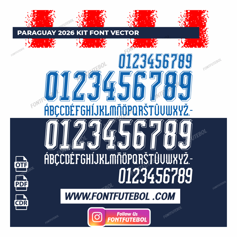 PARAGUAY 2026 FONT VECTOR