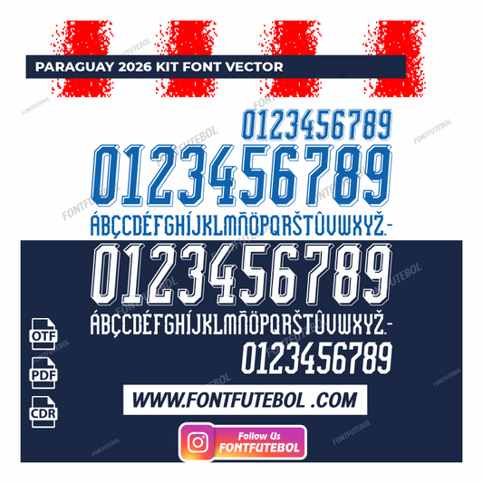 PARAGUAY 2026 FONT VECTOR