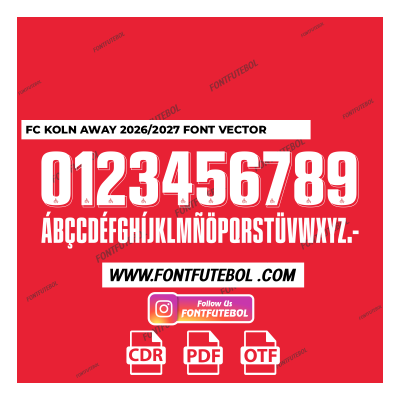 FC KOLN AWAY 2026/2027 FONT VECTOR