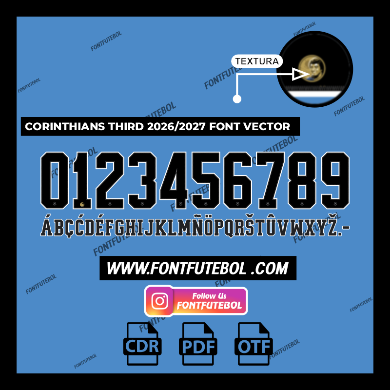 CORINTHIANS THIRD 2025/2026 FONT VECTOR