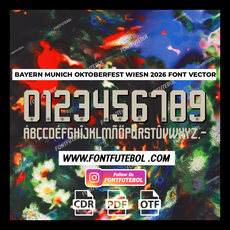 BAYERN MUNICH OKTOBERFEST WIESN 2026 FONT VECTOR