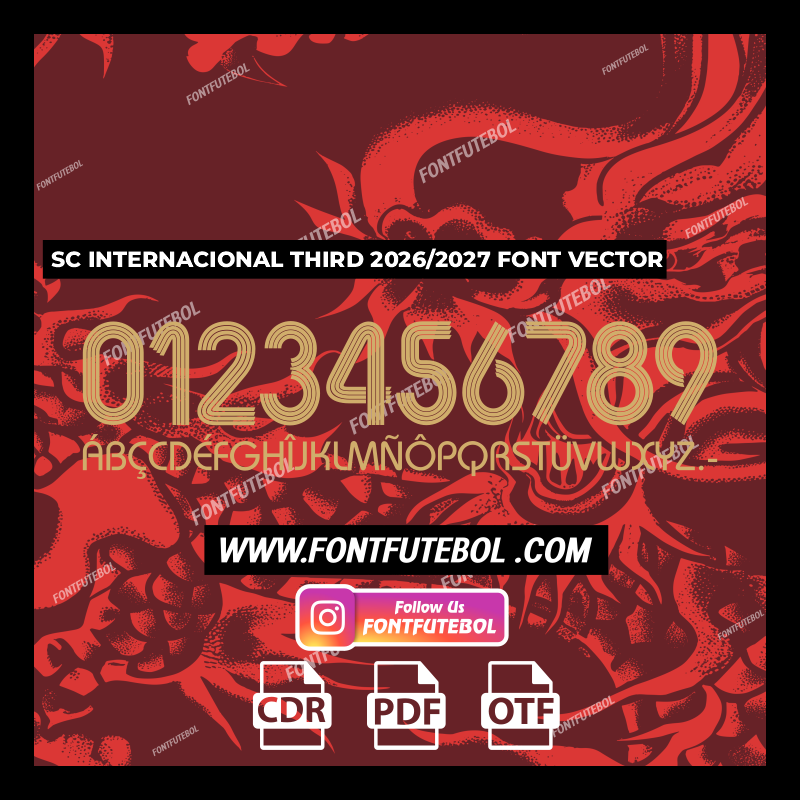 SC INTERNACIONAL THIRD 2026/2027 FONT VECTOR
