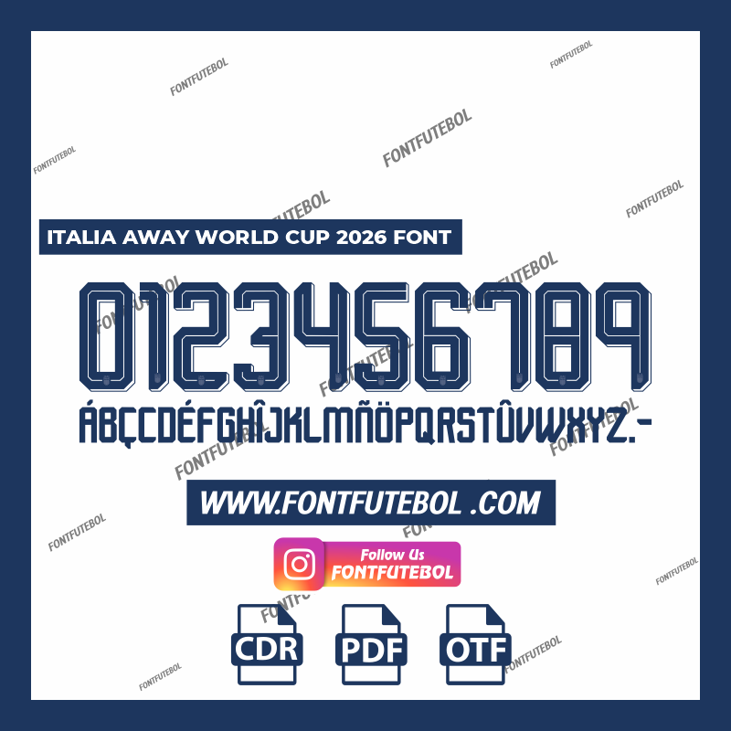 ITALY AWAY 2026 WORLD CUP FONT