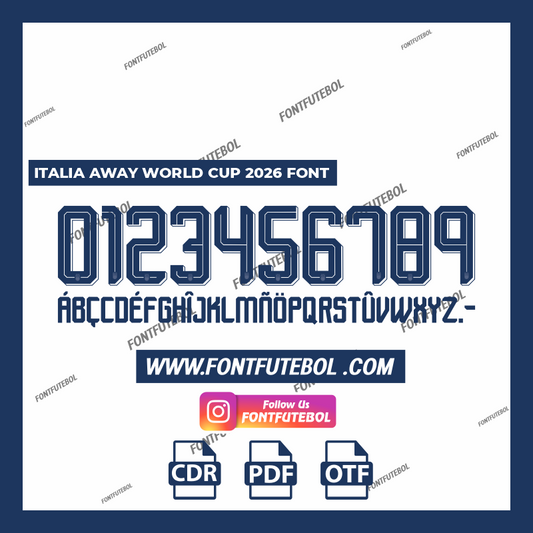 ITALIA AWAY 2026 WORLD CUP FONT