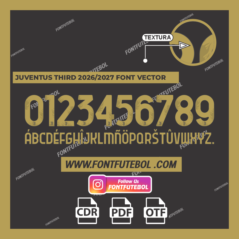 JUVENTUS THIRD 2026/2027 FONT VECTOR