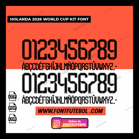 HOLANDA 2026 WORLD CUP KIT FONT