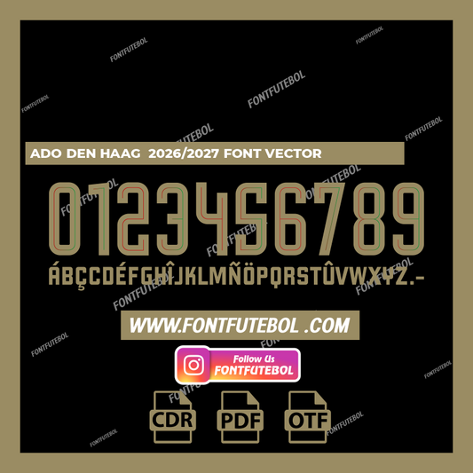 ADO DEN HAAG 2026/2027 FONT VECTOR