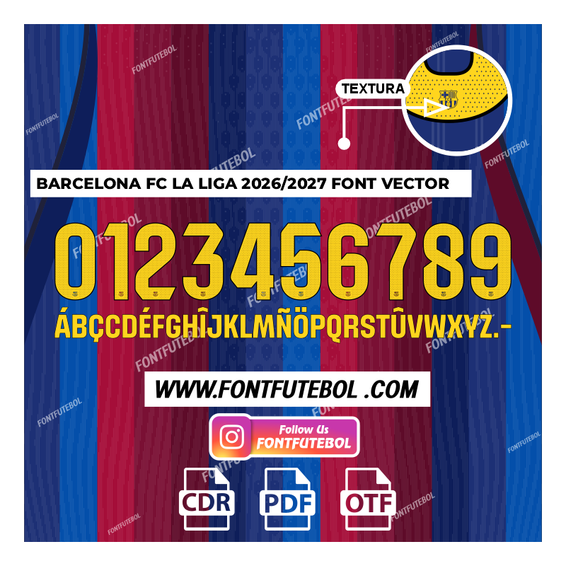 BARCELONA FC LA LIGA 2026/2027 FONT VECTOR