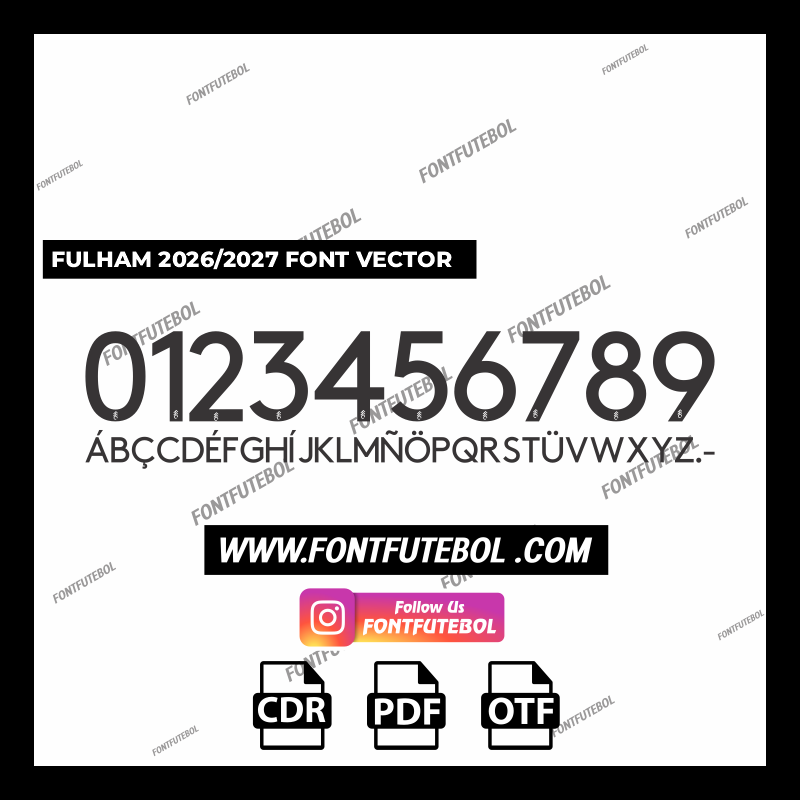 FULHAM 2026/2027 FONT VECTOR