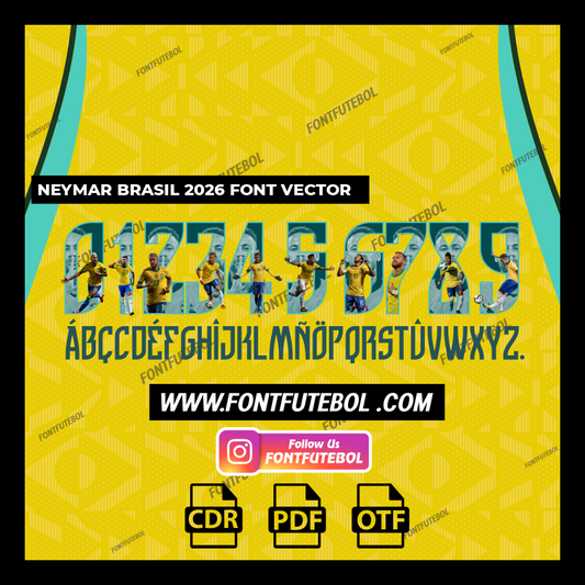 NEYMAR BRASIL 2026 FONT VECTOR