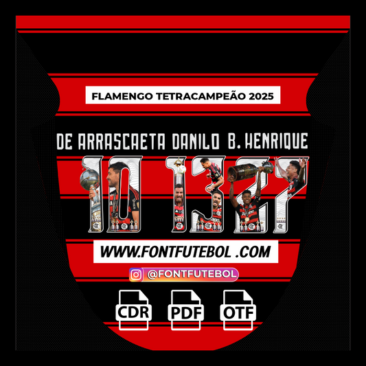 FLAMENGO TETRACAMPEÃO 2025 FONT