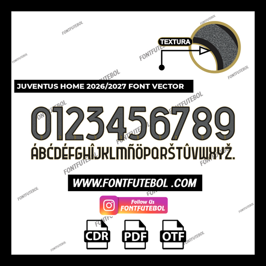 JUVENTUS HOME 2026/2027 FONT VECTOR
