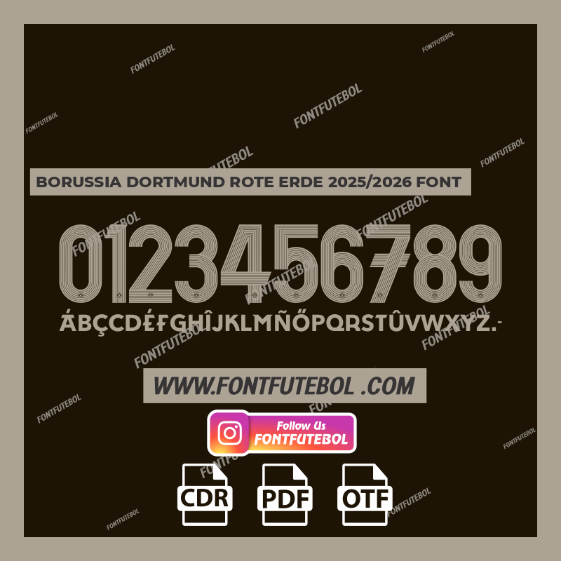 BORUSSIA DORTMUND ROTE ERDE 2025/2026 FONT