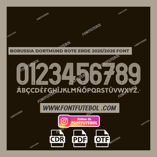 BORUSSIA DORMUNT ROTE ERDE 2025/2026 FONT