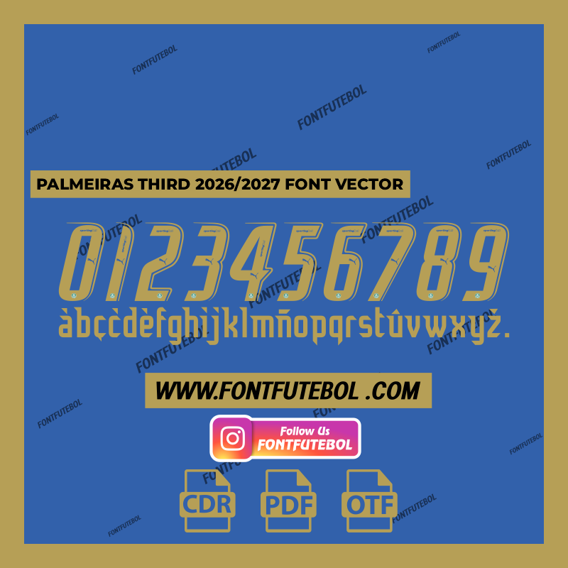 PALMEIRAS THIRD 2026/2027 FONT VECTOR