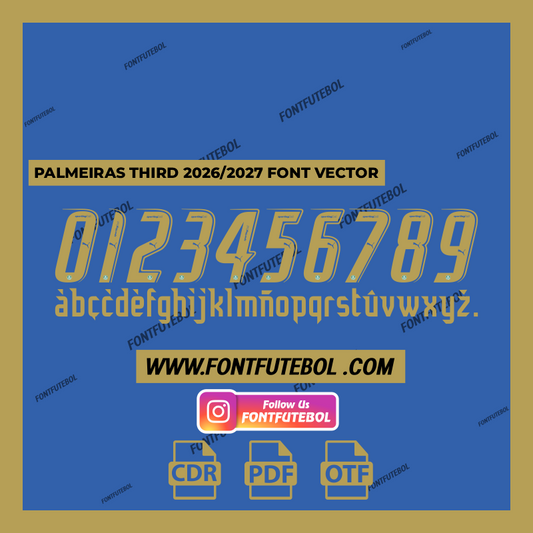 PALMEIRAS THIRD 2026/2027 FONT VECTOR