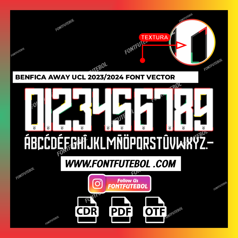 BENFICA AWAY UCL 2023/2024FONTVECTOR