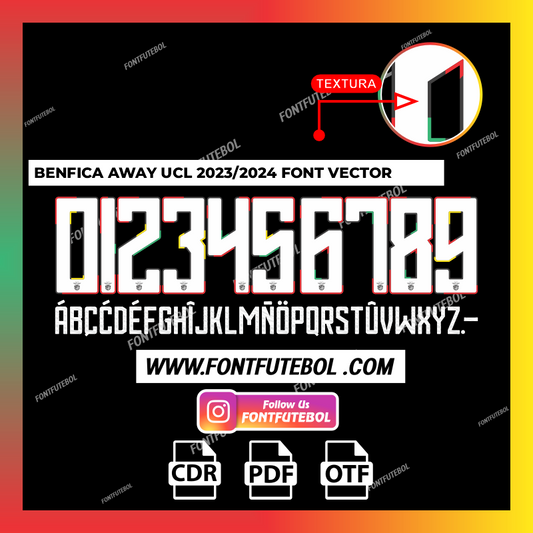 BENFICA AWAY UCL 2023/2024FONTVECTOR