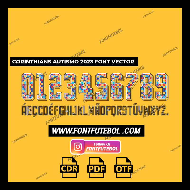 CORINTHIANS AUTISMO 2023 FONT VECTOR