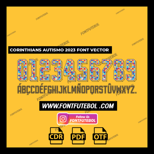CORINTHIANS AUTISM 2023 FONT VECTOR