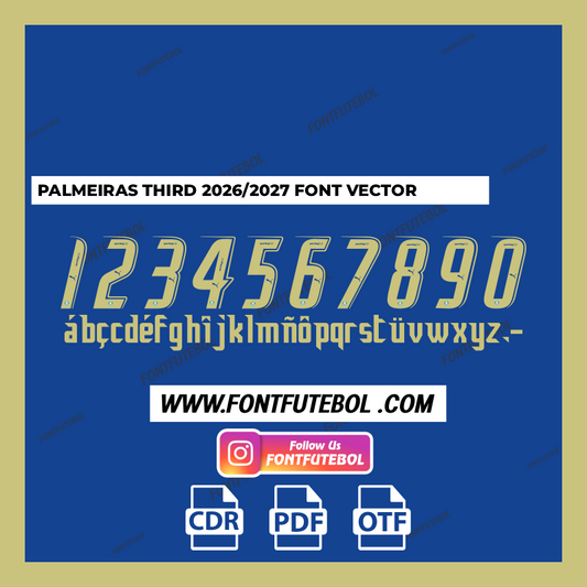 PALMEIRAS THIRD 2026/2027 FONT VECTOR