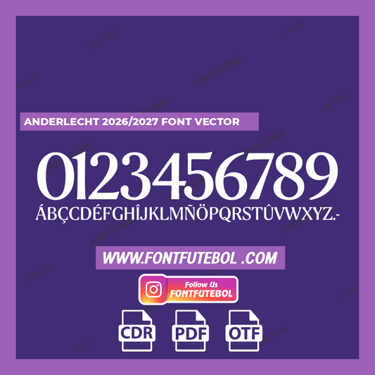 ANDERLECHT 2026/2027 FONT VECTOR