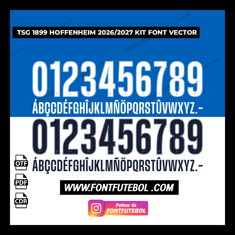 TGS 1899 HOFFENHEIM 20262027 KIT FONT VECTOR