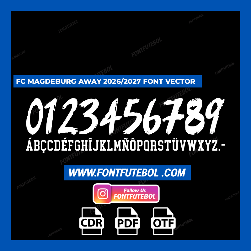 FC MAGDEBURG AWAY 2026/2027 FONT VECTOR