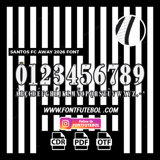 SANTOS FC AWAY 2026 FONT