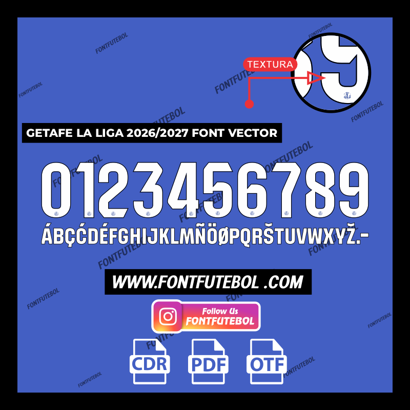 GETAFE LA LIGA 2026/2027 FONT VECTOR