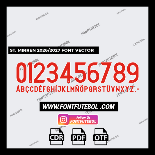 ST MIRREN 2026/2027 FONT VECTOR