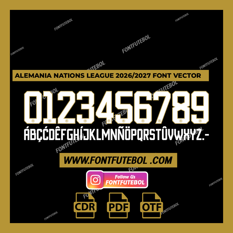 ALEMANIA NATIONS LEAGUE 2026 FONT VECTOR