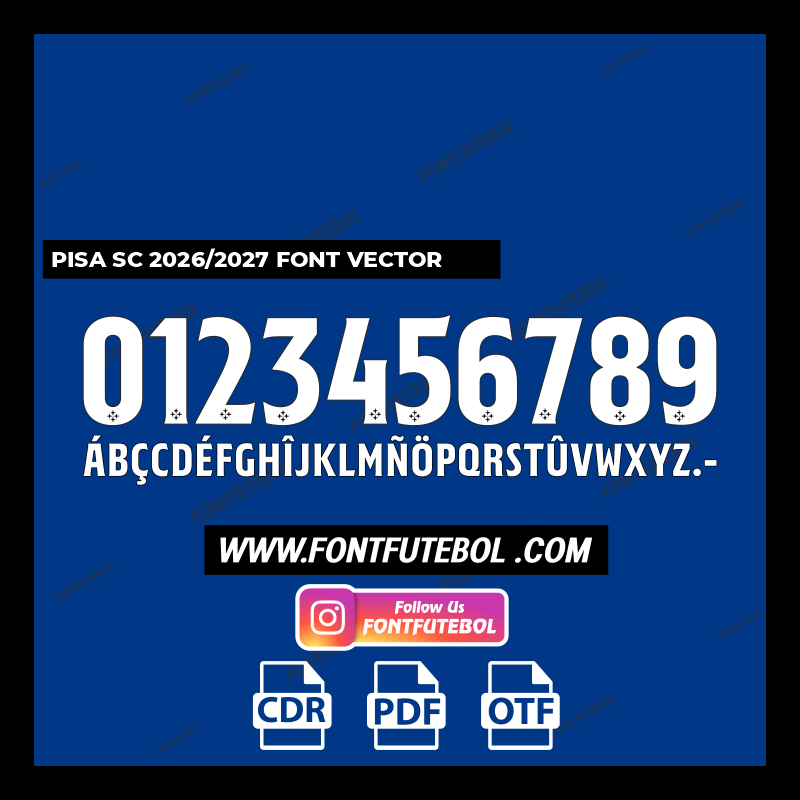 PISA SC 2026/2027 FONT VECTOR