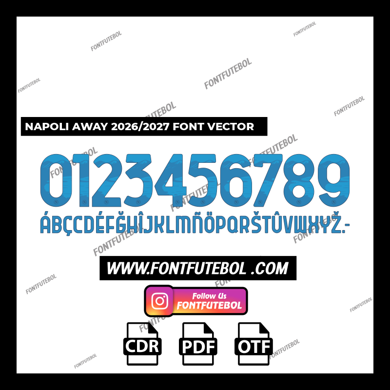 NAPOLI AWAY  2026/2027 FONT VECTOR