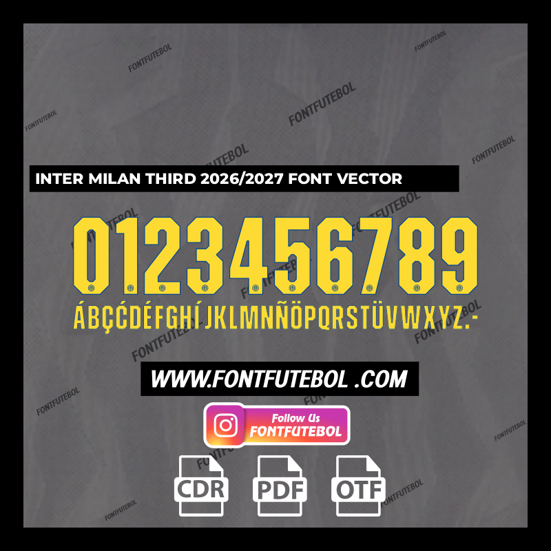 INTER MILAN THIRD 2026/2027 FONT VECTOR