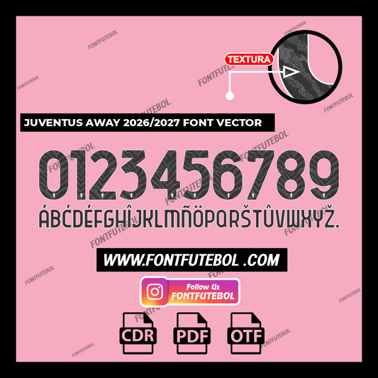 JUVENTUS AWAY 2026/2027 FONT VECTOR