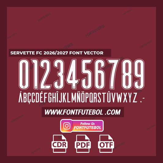 SERVETTE FC 2026/2027 FONT VECTOR