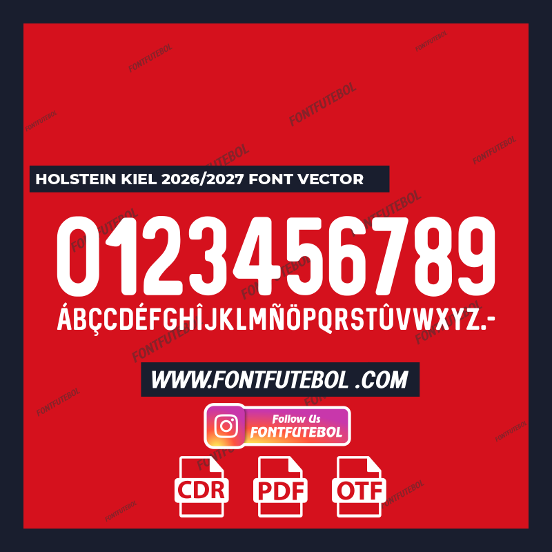 HOLSTEIN KIEL 2026/2027 FONT VECTOR