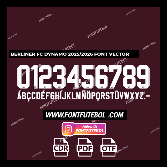BERLINER FC DYNAMO 2025/2026 FONT VECTOR