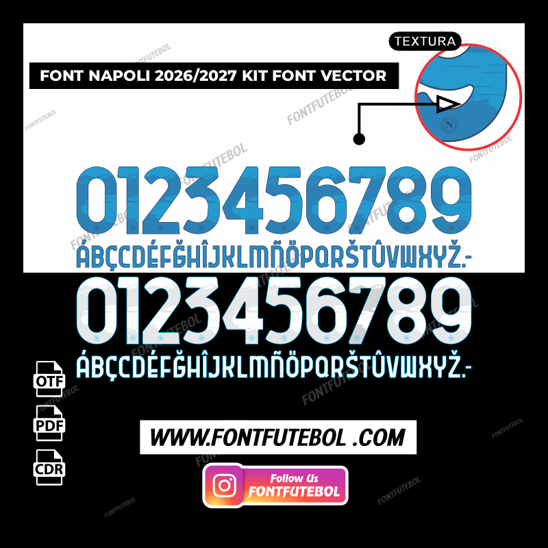 NAPOLI AWAY/THIRD   2026/2027 KIT FONT VECTOR